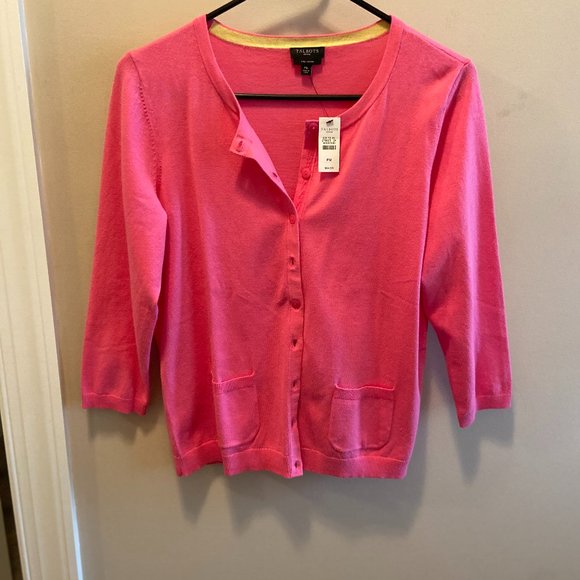 Talbot's PINK Charming Cardigan NWT, Size Petite M - Picture 1 of 3